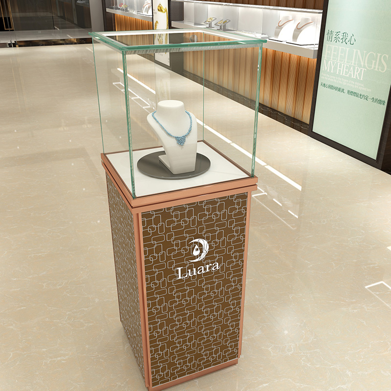 花紋精品展示柜,獨立展示柜,旋轉精品陳列柜,玻璃展柜